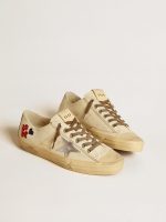 V-Star in ecru nappa with silver nappa star and beaded embroidery - Image 2