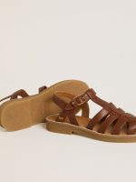 Maxime Junior sandals in brown leather - Image 3