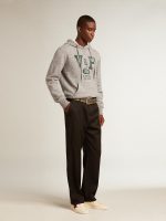 Men's Ball Star in beige nappa with burgundy mesh star and heel tab - Image 3