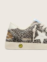 Young Ball Star in black and white leopard pony skin with cream leather star - Image 4