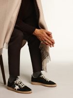 Men's Ball Star in black suede with white leather star - Image 3