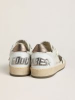 Men's Ball Star in white nappa leather with bronze-colored laminated leather star and heel tab