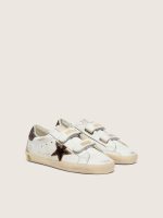 Young Old School in white leather with leopard pony skin star - Image 2