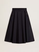 Women's midnight blue wool skirt