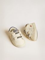 Baby School in nappa leather with musical print and white suede star - Image 2