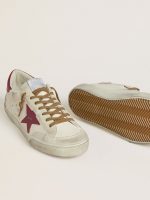 Men's Super-Star with red leather star and beige suede inserts - Image 3
