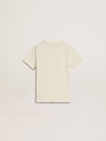Boys' cream-colored T-shirt with raised logo - Image 6