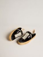 Men's Soul Star in black velvet with white leather heel tab - Image 2