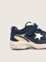 Junior Lightstar in blue leather and mesh with gray leather star - Image 4