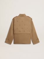 Women's oversized trench coat with crystals - Image 8