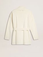 Women's cream-colored cotton cardigan with floral embroidery - Image 6