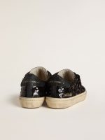 Women's Soul Star in black sequins with black suede heel tab - Image 4