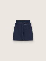 Kids' shorts in blue cotton with contrasting piping - Image 2