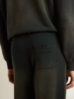 Unisex washed black joggers - Image 3