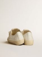 V-Star in white leather with gold metallic leather star - Image 5