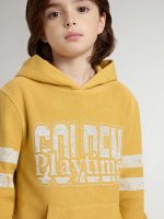 Kids' yellow sweatshirt with vintage print - Image 4