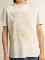Women's white T-shirt with floral print - Image 5