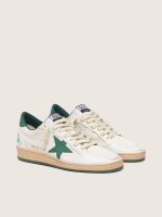 Men's Ball Star Wishes in white nappa leather with green leather star and heel tab - Image 2