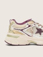 Men's Lightstar CNY in white mesh and leather with wine-red TPU star - Image 4