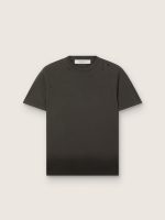 Men's T-shirt in anthracite cotton jersey with perforated heart