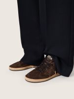 Women's Ball Star in brown suede with brown leather star and heel tab - Image 3