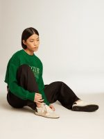 Women's Ball Star in nappa and suede with glitter star and black heel tab - Image 3