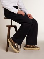 Men's Space-Star in leopard print pony skin with black star and heel - Image 3