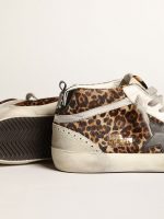 Women's Mid Star in leopard print pony skin with black star - Image 3