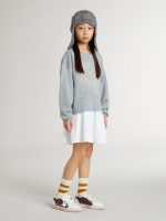 Girls' gray and white mini dress - Image 5