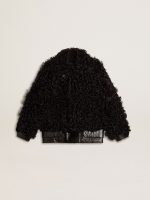 Women's black shearling jacket