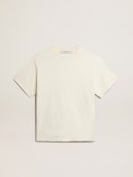 T-shirt in aged white with reverse logo on the back - Jersey Capsule