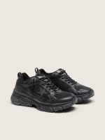 Women's Lightstar with black leather and mesh upper and black star - Image 2