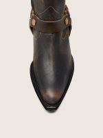 Women's Debbie boots in black leather with removable buckle and bandana - Image 5