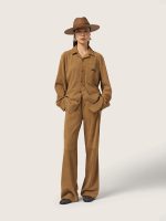Beige fedora hat with ribbon strap and silver star - Image 6