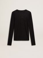 Women's black crew neck t-shirt - Image 5