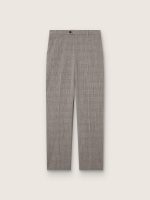 Men's slim-fit pants in gray Prince of Wales check