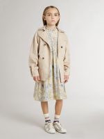 Girls' cotton midi dress with multicolor floral print - Image 5