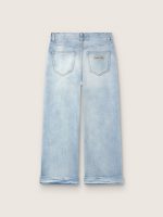 Golden girls' bootcut jeans in light blue denim with an embroidered logo - Image 2