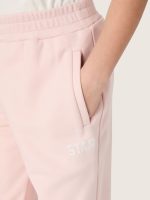 Girls' pink cotton sweatpants with logo - Image 3