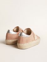 Women's Hi Star in pink suede with cream star and silver leather heel tab - Image 4