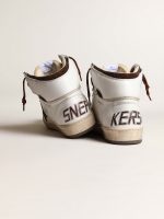 Men's Sky-Star in white nappa leather with a chocolate suede star - Image 5