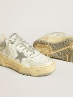 Women's Forty2 in white leather with laces with Swarovski crystals and gray TPU star - Image 4