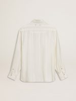Men's oversized worn-white shirt with vertical stripes - Image 7