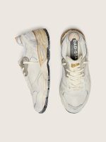 Women's Dad-Star in suede and mesh with white leather star and beige leather heel tab - Image 3