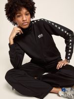 Women's black joggers with white stars on the sides - Image 4