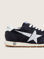 Junior Marathon in dark blue suede with white star - Image 4