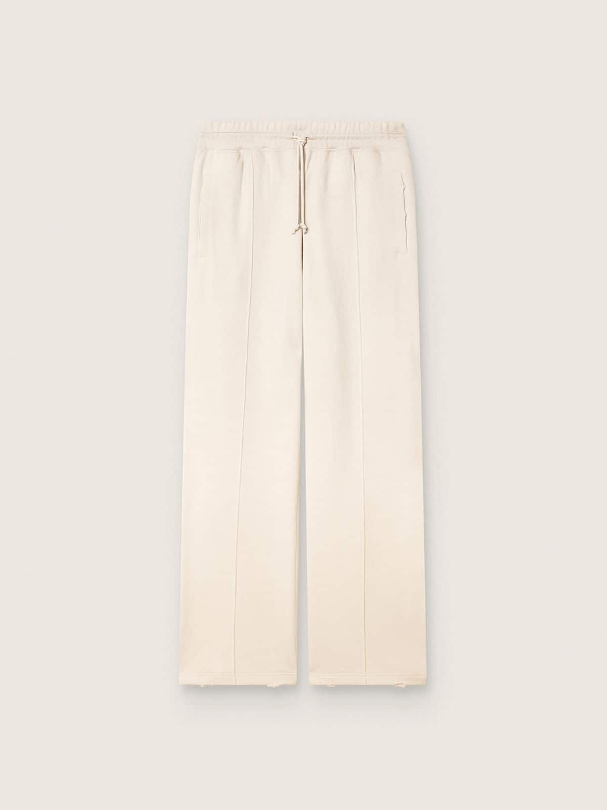 ba0e03ab20a2efe2cf36a128e5c13ffdde4a78e017c424ed59b7b8290a3fb537 Star unisex sweatpants in vintage white fleece - Image 1
