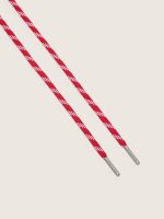 Red hiking laces with white details - Image 3