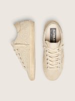 Women's Super-Star LTD in pearl suede with gold star and bead embroidery - Image 3
