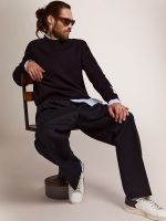 Men's Stardan with star in ice-gray suede and blu-navy heel tab - Image 3